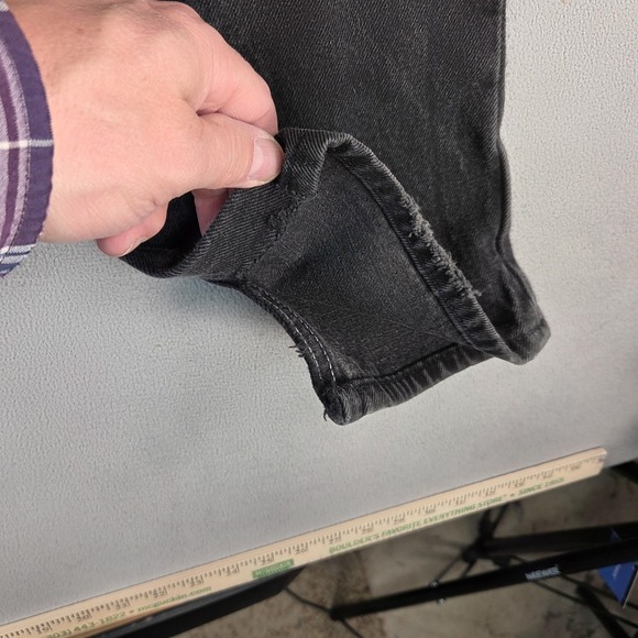 VTG Levis 501 Jeans Mens 30x32 ( Fits 26x30 ) Black Straight Leg Made USA 90s - Picture 5 of 14